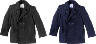 Military US Navy Type Wool Winter Peacoat  