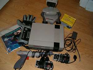 Nintendo NES Lot 49 Games, ROB, Power Glove, Zapper Gun, All Cleaned 