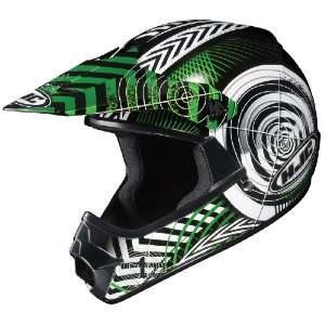    HJC CL XY Wanted Youth Kids Motocross Helmet Green Automotive