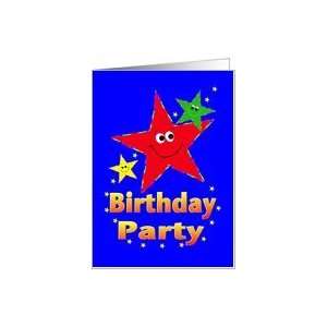    Smiley Stars Birthday Party Invitation Kids Card Toys & Games
