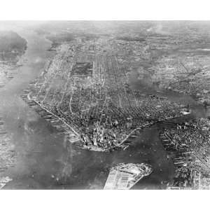  1922 photo View of New York City from two miles in the air 