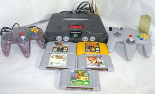 Nintendo 64 N64 Game Console System 2 Controllers 5 Games  