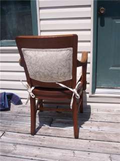 Quartersawn Oak Armchair/Desk Chair with Cushion  