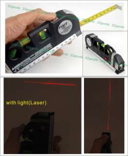 Multipurpose Laser Level Measuring Tape Ruler 3 Bubbles  