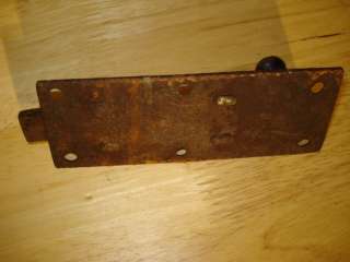 Antique Old Russian Deadbolt Hasp Padlock Lock Door Handle Vintage 