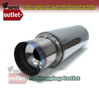 Universal N1 Stainless Steel Exhaust Muffler w/Silencer  