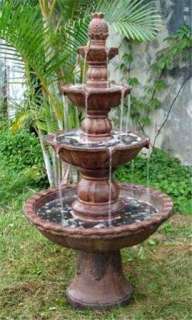 Large 4 Tier Pineapple Outdoor Water Fountain Yard and Garden Decor 