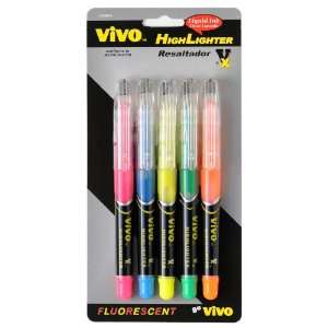  Vivo Vx Liquid Ink Highlighters, 5 Color Set, 18095 