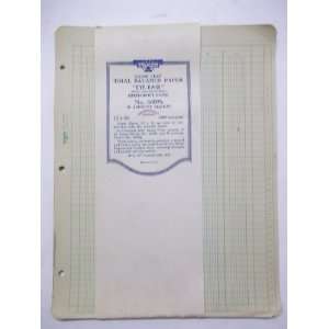 No. 6609 1/2 Loose Leaf Trial Balance Paper Eye Ease Green White Paper 