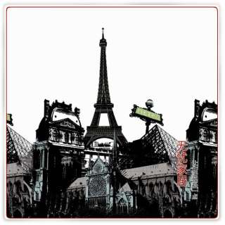 Paris Eiffel Tower Pattern EVA Shower Curtain W4801  