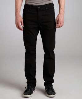 WESC black denim Norm straight leg jeans