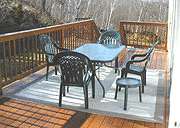   floor mat adds style and comfort while it protects your deck or patio