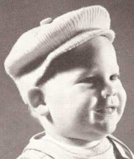 Vintage Baby Boy Visor Cap Hat Knitting Knit PATTERN  