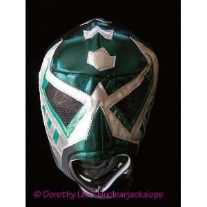  Lucha Libre Wrestling Halloween Mask Black Warrior green 