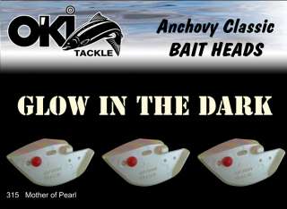 Ki ACL Bait Heads Salmon Lures GLOW MOTHER of PEARL  