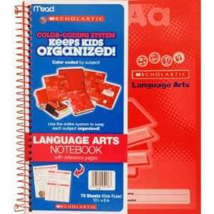  6x Mead Scholastic LANGUAGE ARTS Notebook Electronics