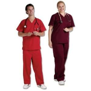  Traditional Scrubs   Crimson   Unisex   Small   Set 