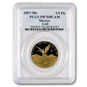  2007 1/2 oz Gold Mexican Libertad PR 70 Deep Cameo PCGS 