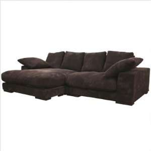   Wholesale Interiors Fabric Dark Microfiber Brown Sofa