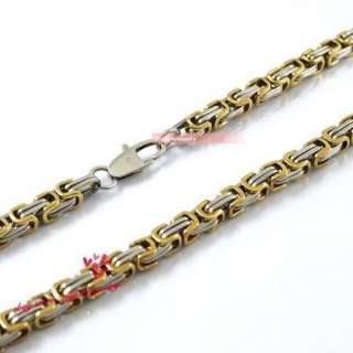 5mm Gold Silver Stainless Steel Box Chain Necklace  