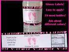 PINK ZEBRA Water Bottle Labels Party Favors Baby Shower