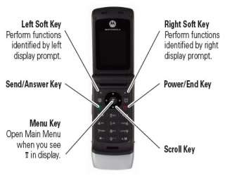 The RAZR styled Motorola W370 features unique external indicator icon 