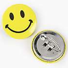 24 Mini Metal Smile Face Button Pins Smiley Wholesale Favors Vending 2 