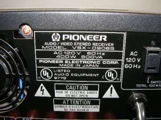 Pioneer 5.1 Audio Video Stereo Receiver Surround Amplifier VSX  D906S 