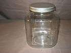 Lg Vintage Glass Storage Jar Cookie Jar Canister with M