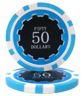 50 $5 Eclipse Poker Chips 14 Table Grams Clay  
