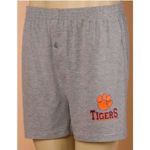  Clemson Tigers NCAA Mens Sport Boxer Shorts (Gray) (Medium 