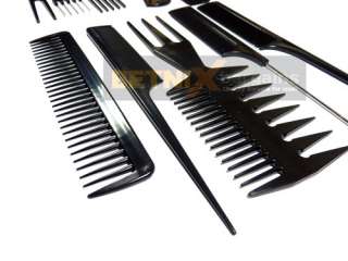 10x professional Black Hair styling Comb Brush SET NEW  