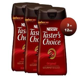 NESCAFE Tasters Choice ORIGINAL GOURMET INSTANT COFFEE NET WT 12 OZ 