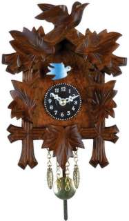 BLACK FOREST German Quartz Novelty Pendulum Clock Bird  