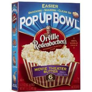 Orville Redenbacher Pop Up Bowl Movie Theater Butter Microwave Popcorn 