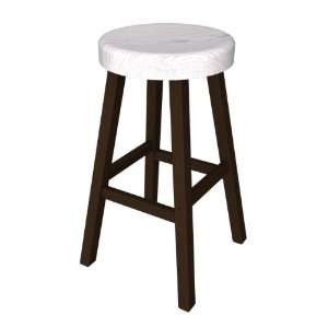   Outdoor Bar Stools   Brown with White Seat Patio, Lawn & Garden