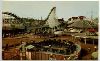 Nantasket Beach MA Roller Coaster Amusements Postcard  