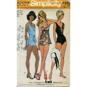  1970s Bathing Suit Swim Suit Sewing Pattern #5027 