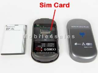   GSM EDGE GPRS 3G WCDMA Wireless WIFI Modem Router MIFI E5 Black  