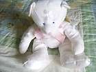 Russ Baby Pink and White Brocade Bear ~ Precious ~ Plus