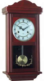 Elegant Kassel™ Wood Wall 15 Day Clock Glass Front with Chimes the 