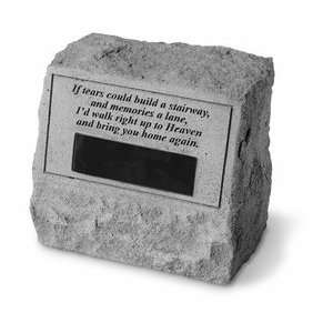   Personalized If Tears Memorial Stone w/ Urn Patio, Lawn & Garden