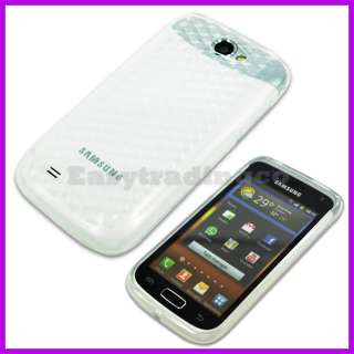 Clear Soft Rubber Case Cover Samsung Galaxy W i8150 (Diamond Pattern 