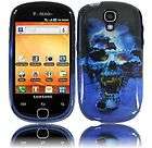 Blue w Skull Faceplate Hard Cover Phone Case for Samsung Galaxy Q T589 