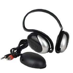  Wireless Behind the Head Stereo Headphones (Black/Silver 
