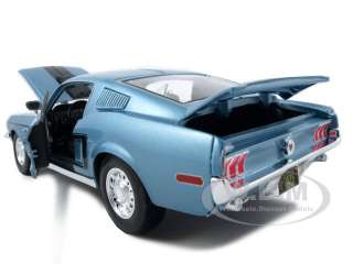   18 scale diecast car model of 1968 ford mustang cj cobra jet blue
