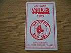 1989 Boston Red Sox Baseball Pocket Schedule Star Cell