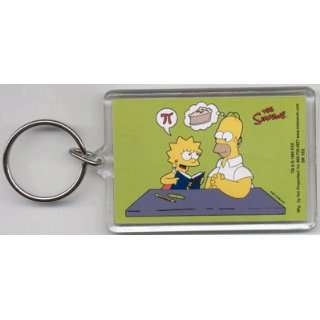     Lisa and Homer Simpson Greek Pie   Acrylic Keychain Automotive