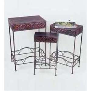  3 Pc Rectangle Iron Plant Stands