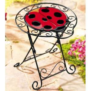  Ladybug Stained Glass Patio Table